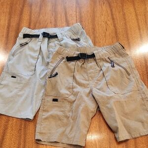 Wrangler Boy's Cargo Shorts in Grey and Tan